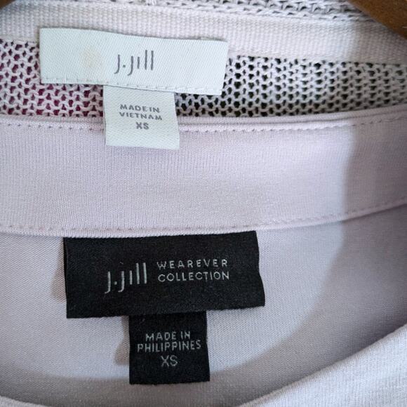 J. Jill Tunic Cardigan Sweater Set XS Lavender Purple Linen Blend Minimalist - Picture 8 of 10